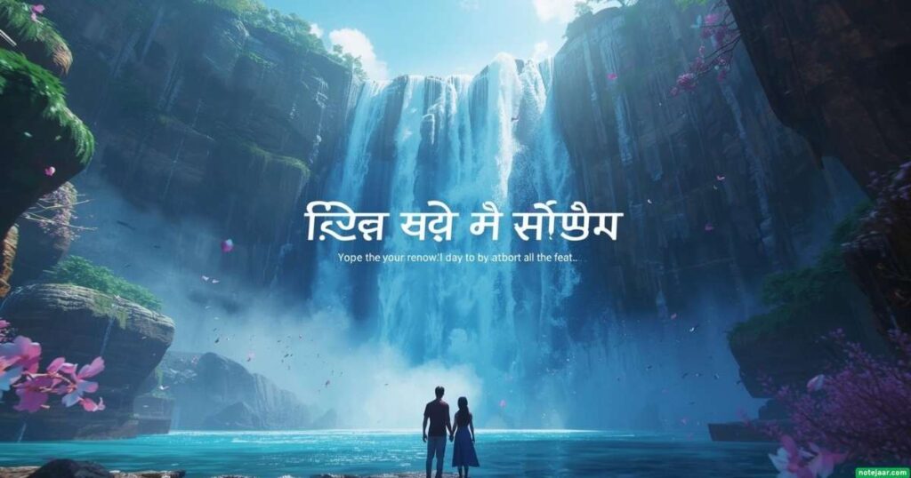 ঝর্ণা নিয়ে রোমান্টিক ক্যাপশন
