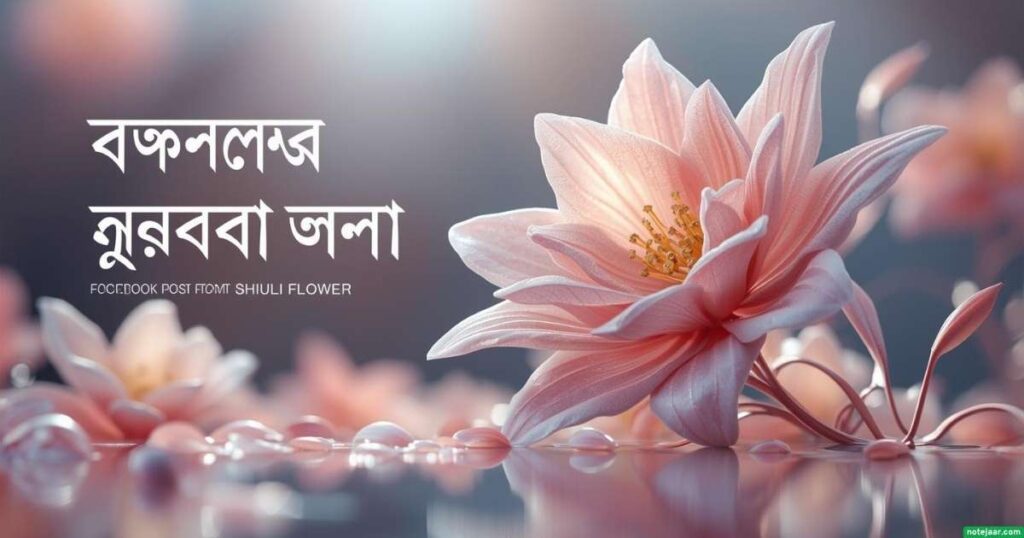 শিউলি ফুল নিয়ে ফেসবুক পোষ্ট