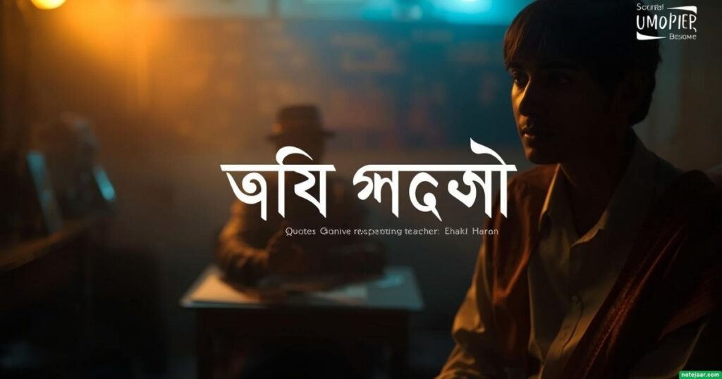 শিক্ষকদের সম্মান নিয়ে উক্তি