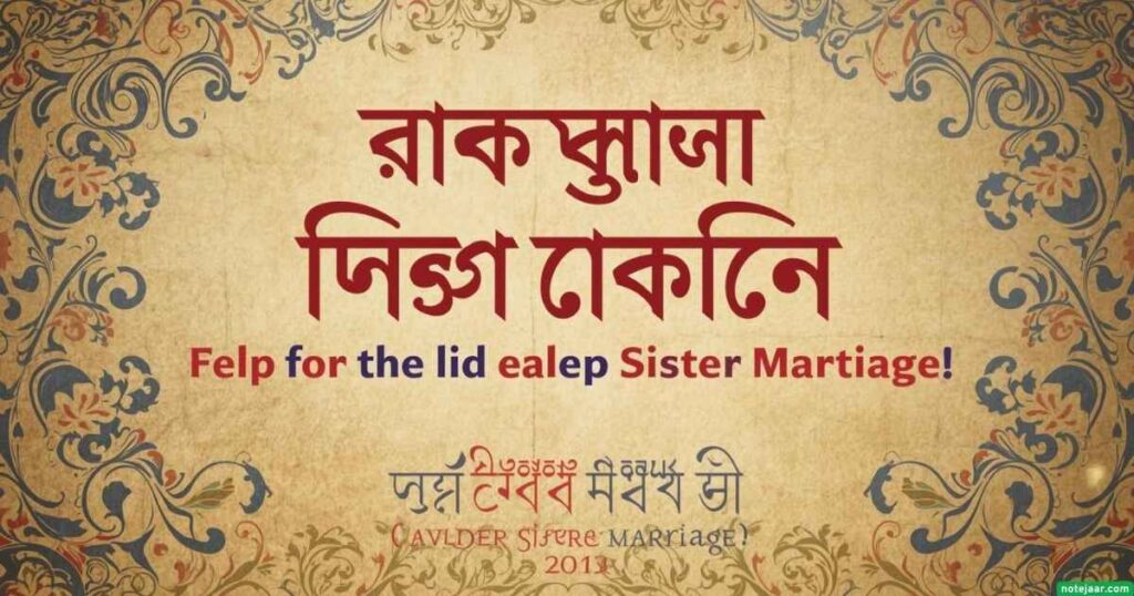 বড় বোনের বিয়ে নিয়ে স্ট্যাটা